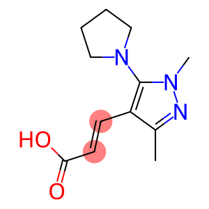 3-[1,3-dimethyl-5-(pyrrolidin-1-yl)-1H-pyrazol-4-yl]prop-2-enoic acid