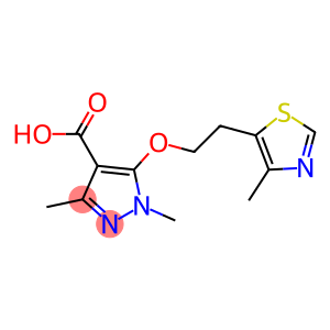 1,3-dimethyl-5-[2-(4-methyl-1,3-thiazol-5-yl)ethoxy]-1H-pyrazole-4-carboxylic acid