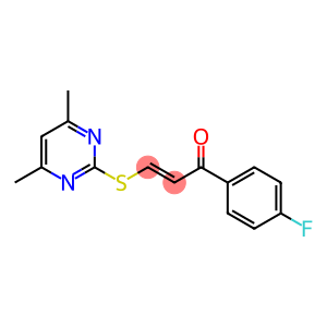 3-[(4,6-dimethylpyrimidin-2-yl)thio]-1-(4-fluorophenyl)prop-2-en-1-one