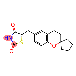 5-[(3,4-Dihydrospiro[2H-1-benzopyran-2,1'-cyclopentan])-6-ylmethyl]thiazolidine-2,4-dione