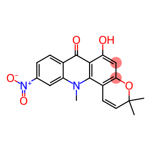 3,12-Dihydro-6-hydroxy-3,3,12-trimethyl-10-nitro-7H-pyrano[2,3-c]acridin-7-one