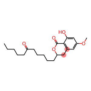 3,4-Dihydro-8-hydroxy-6-methoxy-3-(6-oxoundecyl)-1H-2-benzopyran-1-one