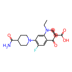 1,4-Dihydro-1-ethyl-6-fluoro-7-(4-carbamoylpiperidin-1-yl)-4-oxoquinoline-3-carboxylic acid