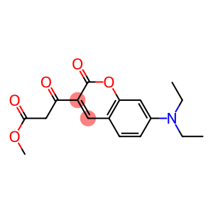 3-Oxo-3-[7-(diethylamino)-2-oxo-2H-1-benzopyran-3-yl]propanoic acid methyl ester