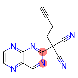 2-(1,1-Dicyano-4-pentyn-1-yl)pteridine