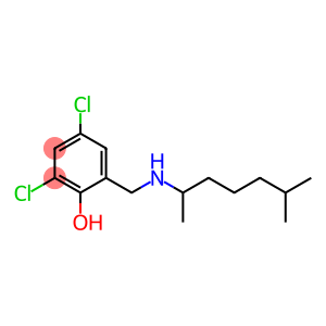 2,4-dichloro-6-{[(6-methylheptan-2-yl)amino]methyl}phenol
