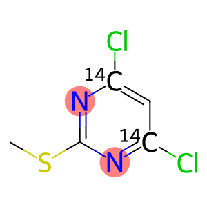 4,6-DICHLORO-2-METHYLTHIO-PYRIMIDINE, [4,6-14C]