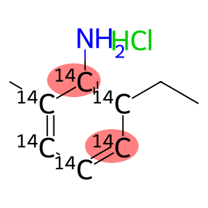 2-ETHYL-6-METHYLANILINE HYDROCHLORIDE, [RING-14C(U)]