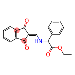 ETHYL 2-(((1,3-DIOXOINDAN-2-YLIDENE)METHYL)AMINO)-2-PHENYLACETATE