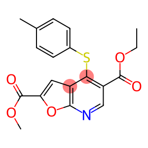 5-ethyl 2-methyl 4-[(4-methylphenyl)thio]furo[2,3-b]pyridine-2,5-dicarboxylate