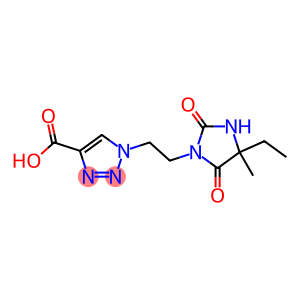 1-[2-(4-ethyl-4-methyl-2,5-dioxoimidazolidin-1-yl)ethyl]-1H-1,2,3-triazole-4-carboxylic acid
