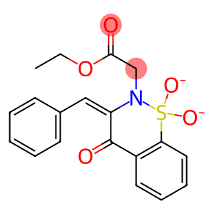 ETHYL [(3E)-3-BENZYLIDENE-1,1-DIOXIDO-4-OXO-3,4-DIHYDRO-2H-1,2-BENZOTHIAZIN-2-YL]ACETATE