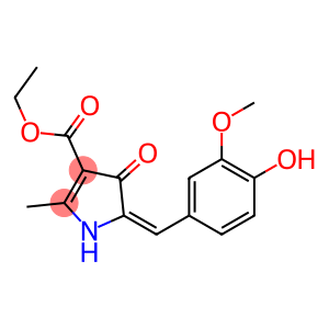 ethyl 5-(4-hydroxy-3-methoxybenzylidene)-2-methyl-4-oxo-4,5-dihydro-1H-pyrrole-3-carboxylate