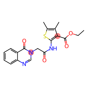 ethyl 4,5-dimethyl-2-{[(4-oxo-3(4H)-quinazolinyl)acetyl]amino}-3-thiophenecarboxylate