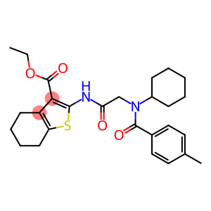 ethyl 2-({[cyclohexyl(4-methylbenzoyl)amino]acetyl}amino)-4,5,6,7-tetrahydro-1-benzothiophene-3-carboxylate
