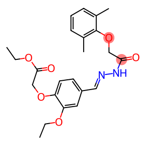 ethyl (4-{2-[(2,6-dimethylphenoxy)acetyl]carbohydrazonoyl}-2-ethoxyphenoxy)acetate