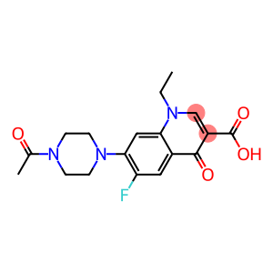1-Ethyl-4(1H)-oxo-6-fluoro-7-(4-acetylpiperazino)quinoline-3-carboxylic acid