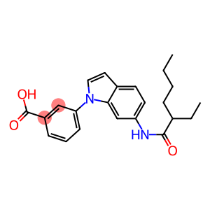 3-[6-(2-Ethylhexanoylamino)-1H-indol-1-yl]benzoic acid