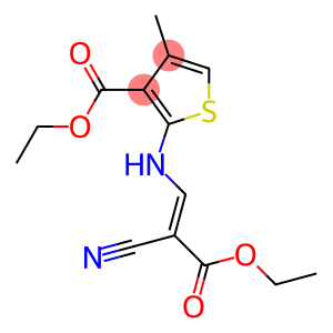 ethyl 2-[(2-cyano-3-ethoxy-3-oxoprop-1-enyl)amino]-4-methylthiophene-3-carb oxylate
