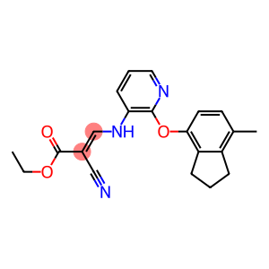 ethyl 2-cyano-3-({2-[(7-methyl-2,3-dihydro-1H-inden-4-yl)oxy]-3-pyridyl}amino)acrylate