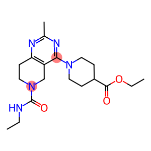 1-(6-ETHYLCARBAMOYL-2-METHYL-5,6,7,8-TETRAHYDRO-PYRIDO[4,3-D]PYRIMIDIN-4-YL)-PIPERIDINE-4-CARBOXYLIC ACID ETHYL ESTER