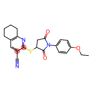 2-{[1-(4-ethoxyphenyl)-2,5-dioxo-3-pyrrolidinyl]sulfanyl}-5,6,7,8-tetrahydro-3-quinolinecarbonitrile