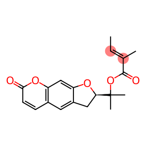 (E)-2-Methyl-2-butenoic acid 1-[(R)-2,3-dihydro-7-oxo-7H-furo[3,2-g][1]benzopyran-2-yl]-1-methylethyl ester