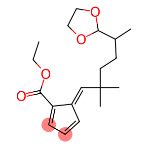 5-[(E)-5-(1,3-Dioxolan-2-yl)-2,2-dimethylhexylidene]-1,3-cyclopentadiene-1-carboxylic acid ethyl ester