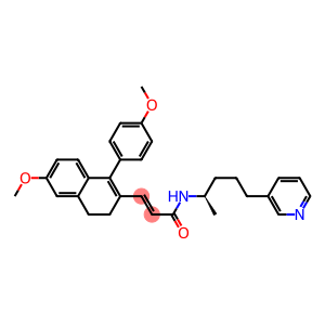 (E)-3-[[3,4-Dihydro-6-methoxy-1-(4-methoxyphenyl)naphthalen]-2-yl]-N-[(R)-1-methyl-4-(3-pyridinyl)butyl]acrylamide