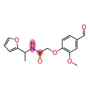 2-(4-FORMYL-2-METHOXYPHENOXY)-N-[1-(2-FURYL)ETHYL]ACETAMIDE