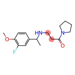 3-{[1-(3-fluoro-4-methoxyphenyl)ethyl]amino}-1-(pyrrolidin-1-yl)propan-1-one