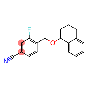 3-fluoro-4-[(1,2,3,4-tetrahydronaphthalen-1-yloxy)methyl]benzonitrile