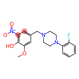 4-{[4-(2-fluorophenyl)-1-piperazinyl]methyl}-2-nitro-6-methoxyphenol
