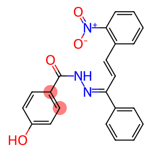 4-hydroxy-N'-[(Z,2E)-3-(2-nitrophenyl)-1-phenyl-2-propenylidene]benzohydrazide