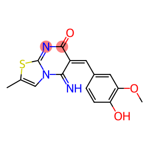 6-(4-hydroxy-3-methoxybenzylidene)-5-imino-2-methyl-5,6-dihydro-7H-[1,3]thiazolo[3,2-a]pyrimidin-7-one