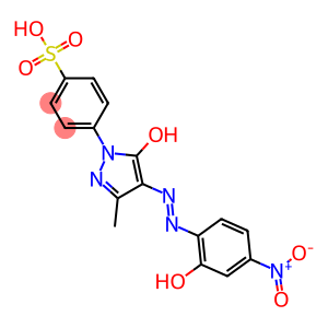 4-[5-Hydroxy-4-(2-hydroxy-4-nitrophenylazo)-3-methyl-1H-pyrazol-1-yl]benzenesulfonic acid