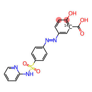 2-Hydroxy-5-[[4-[(pyridin-2-ylamino)sulfonyl]phenyl]azo]-1-benzene(14C)carboxylic acid