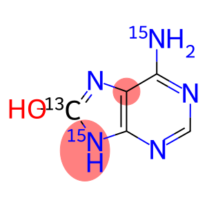 8-HYDROXYADENINE (8-13C;6-AMINO,9-15N2)