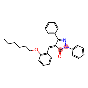 4-[2-(hexyloxy)benzylidene]-2,5-diphenyl-2,4-dihydro-3H-pyrazol-3-one