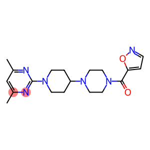 2-(4-[4-(ISOXAZOL-5-YLCARBONYL)PIPERAZIN-1-YL]PIPERIDIN-1-YL)-4,6-DIMETHYLPYRIMIDINE