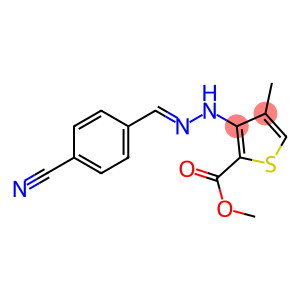 methyl 3-[2-(4-cyanobenzylidene)hydrazino]-4-methylthiophene-2-carboxylate