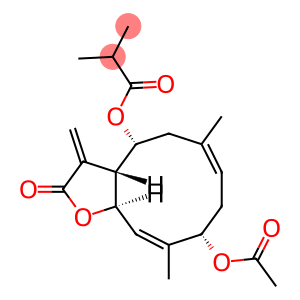 2-Methylpropionic acid [(3aR,4R,6E,9S,10Z,11aR)-9-acetoxy-2,3,3a,4,5,8,9,11a-octahydro-6,10-dimethyl-3-methylene-2-oxocyclodeca[b]furan-4-yl] ester