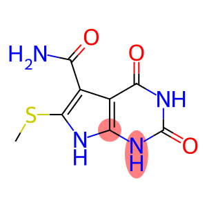 6-(Methylthio)-1,2,3,4-tetrahydro-2,4-dioxo-7H-pyrrolo[2,3-d]pyrimidine-5-carboxamide