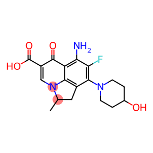 2-Methyl-6-amino-7-fluoro-8-(4-hydroxypiperidin-1-yl)-1,2-dihydro-5-oxo-5H-2a-azaacenaphthylene-4-carboxylic acid