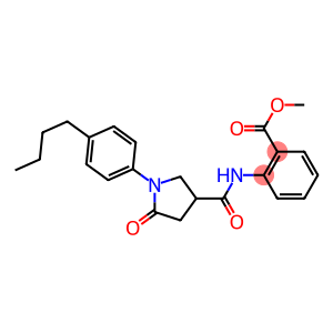 methyl 2-({[1-(4-butylphenyl)-5-oxopyrrolidin-3-yl]carbonyl}amino)benzoate
