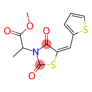 methyl 2-[2,4-dioxo-5-(2-thienylmethylene)-1,3-thiazolidin-3-yl]propanoate