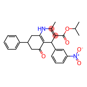 1-methylethyl 4-{3-nitrophenyl}-2-methyl-5-oxo-7-phenyl-1,4,5,6,7,8-hexahydroquinoline-3-carboxylate