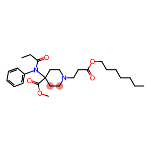 4-Methoxycarbonyl-4-(N-phenyl-N-propanoylamino)piperidine-1-propionic acid heptyl ester
