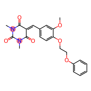 5-[3-methoxy-4-(2-phenoxyethoxy)benzylidene]-1,3-dimethyl-2,4,6(1H,3H,5H)-pyrimidinetrione