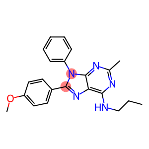 8-(4-METHOXYPHENYL)-2-METHYL-9-PHENYL-N-PROPYL-9H-PURIN-6-AMINE